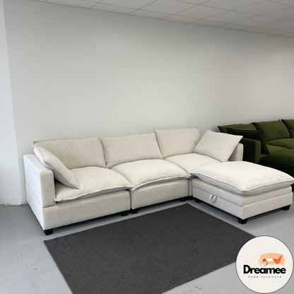 Off White Boucle Cloud Couch Sectional