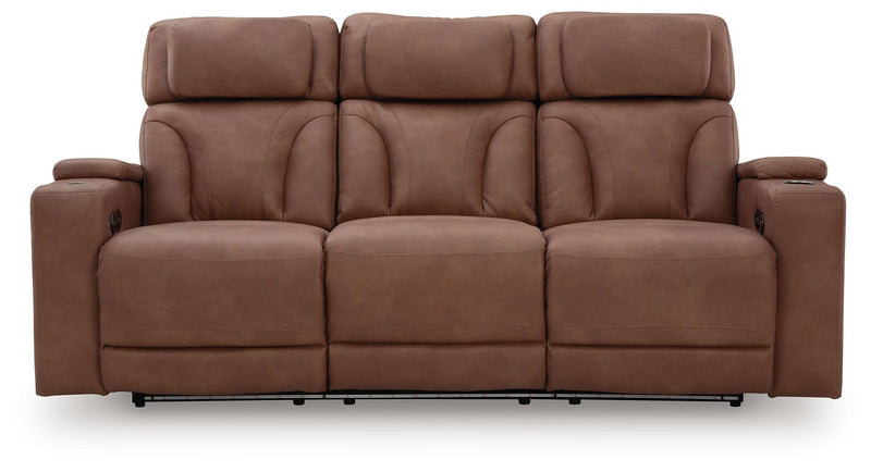 Clean-Slate - Power Reclining Sofa / Adj Headrest - Caramel