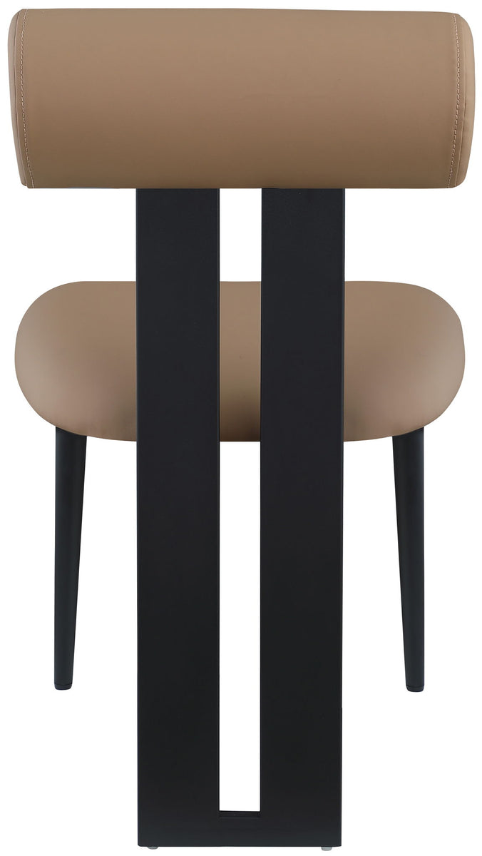 Dario - Faux Leather Dining Chair With Black Frame (Set of 2)