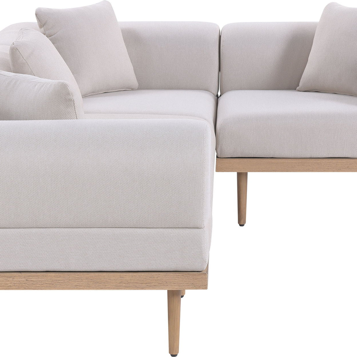 Laguna - 4 Piece 106.5" Upholstered Outdoor Patio Modular Sectional