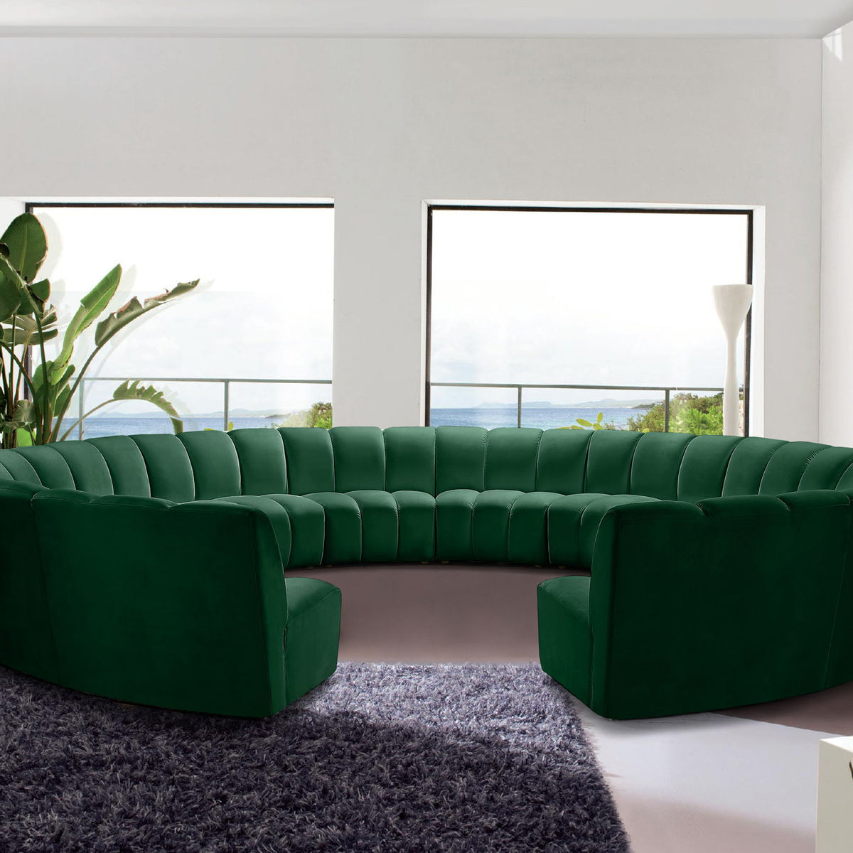 Infinity - 12 Piece Velvet Modular Sectional