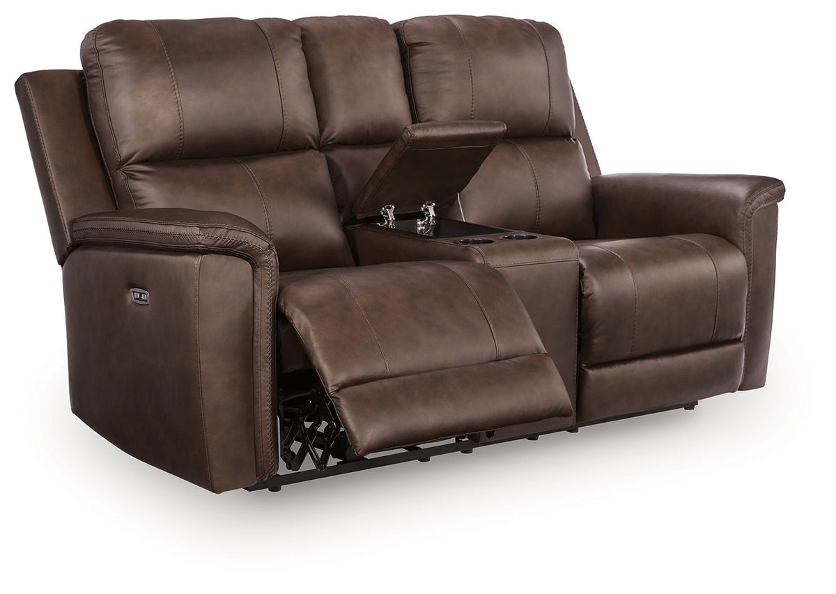 Bleckley - Power Reclining Loveseat With Console / Adjustable Headrest