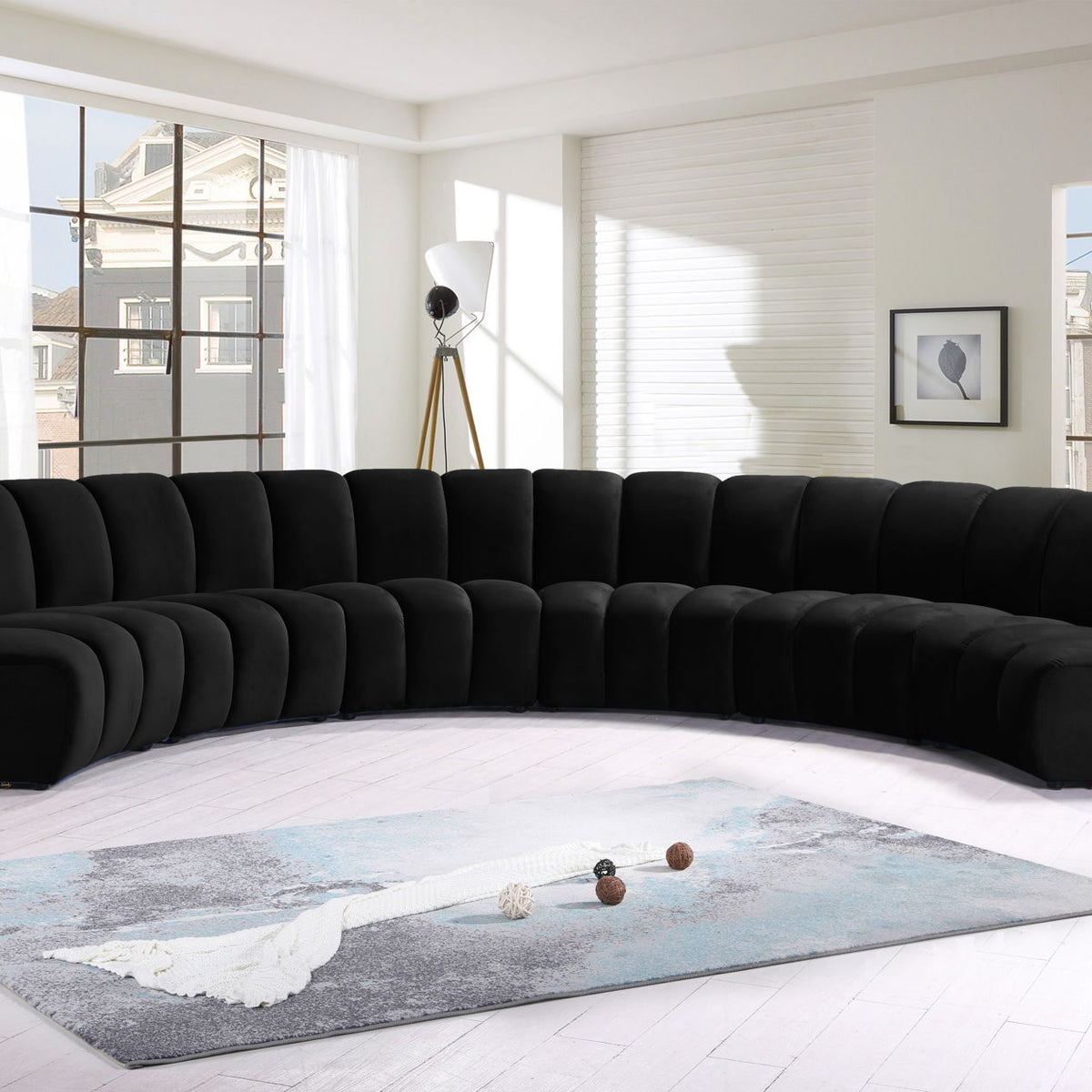 Infinity - 6 Piece Velvet Modular Sectional