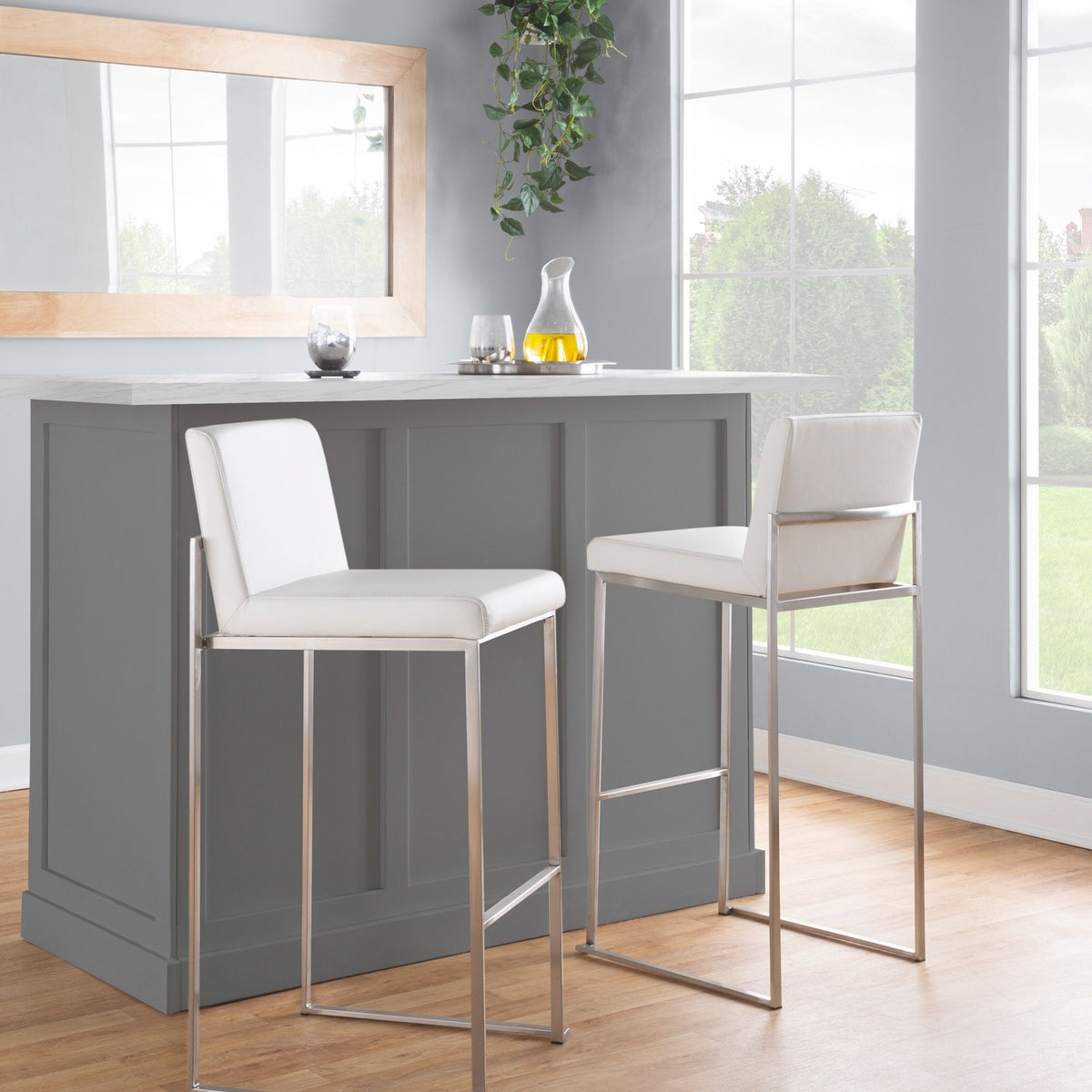 Fuji - Contemporary And Modern Elegance High Back Barstool