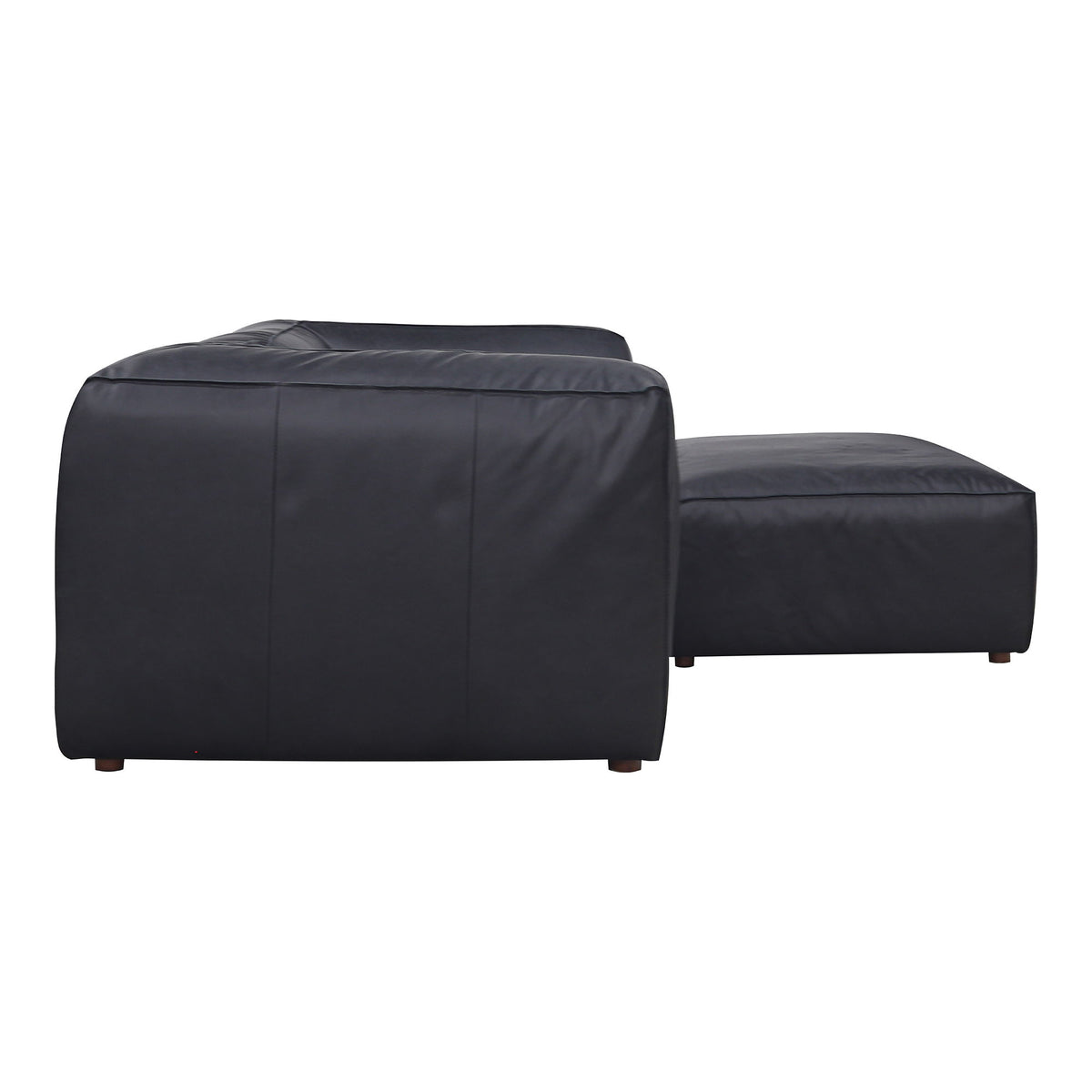 Form - Nook Modular Leather Sectional - Vantage Black