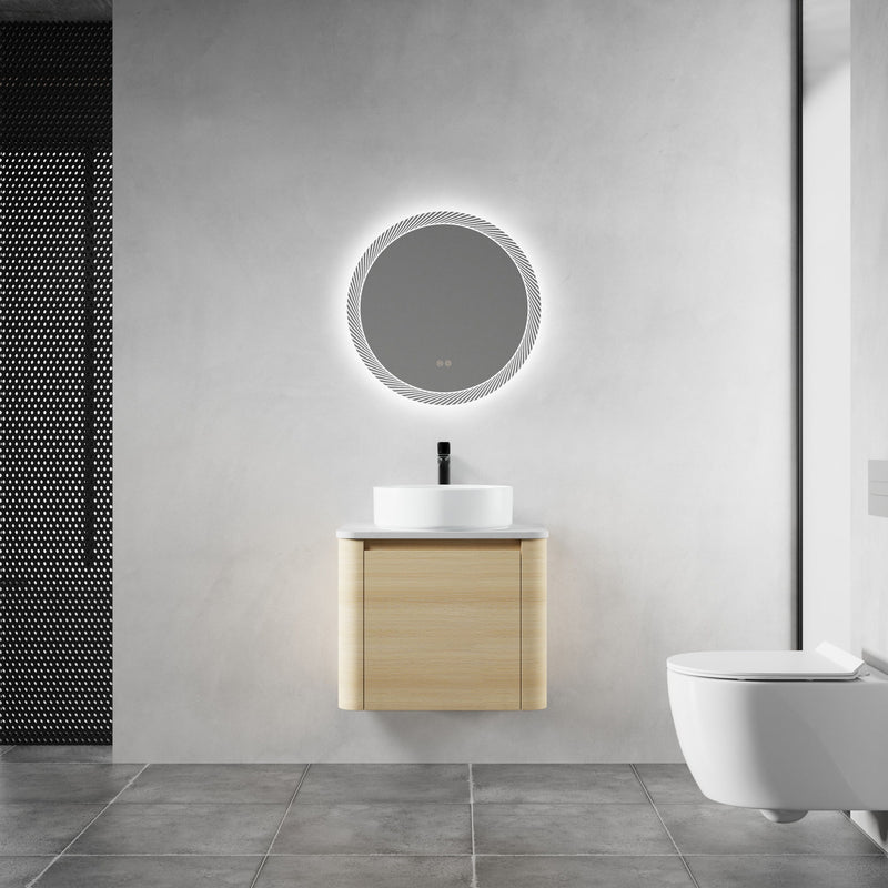 Mounted Bathroom Vanity With Art Sink & 2 Soft Close Doors