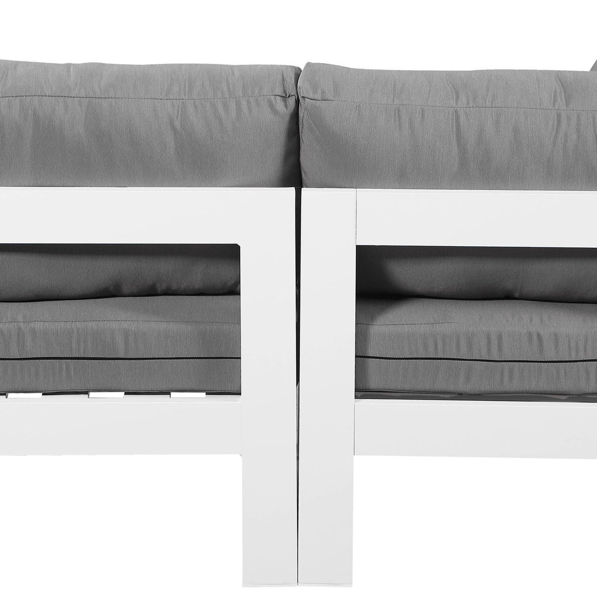 Nizuc - Outdoor Patio 2 Seat Modular Sofa With White Frame