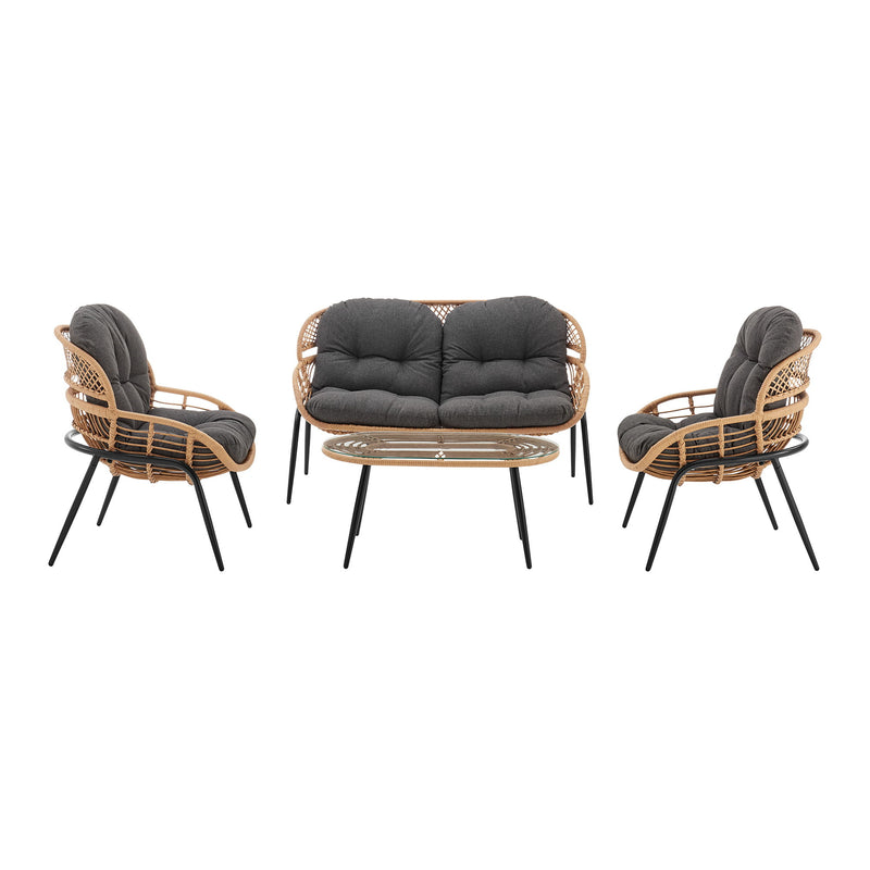 Manhattan Pine - 4-Piece Conversation Set