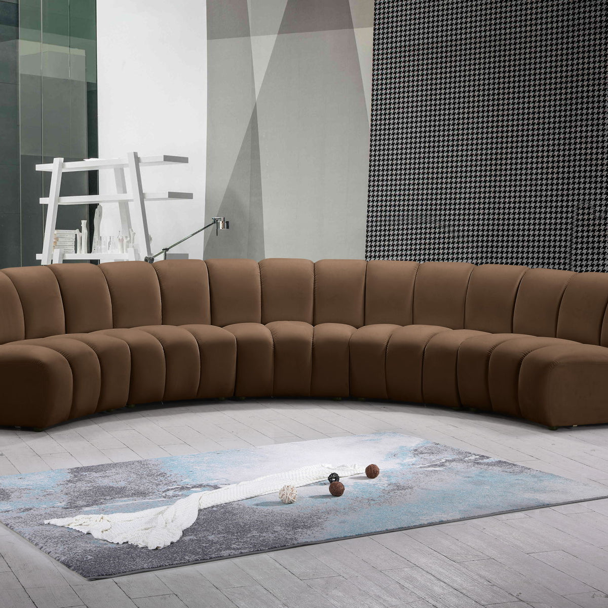 Infinity - 5 Piece Velvet Modular Sectional