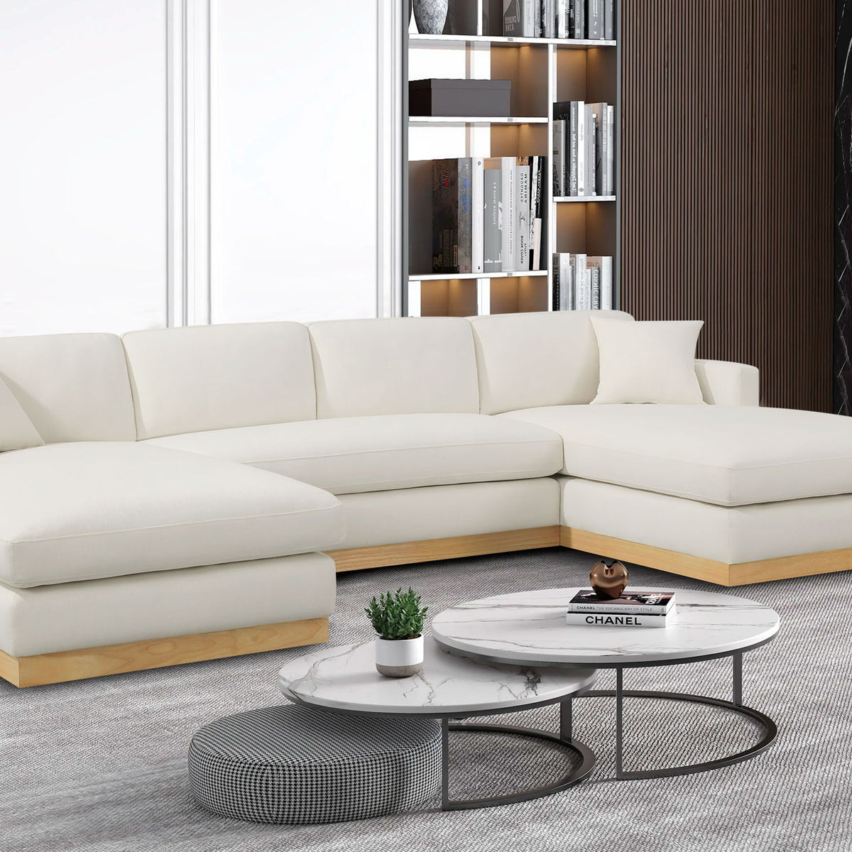 Johanna - 3 Piece Sectional - Natural Base