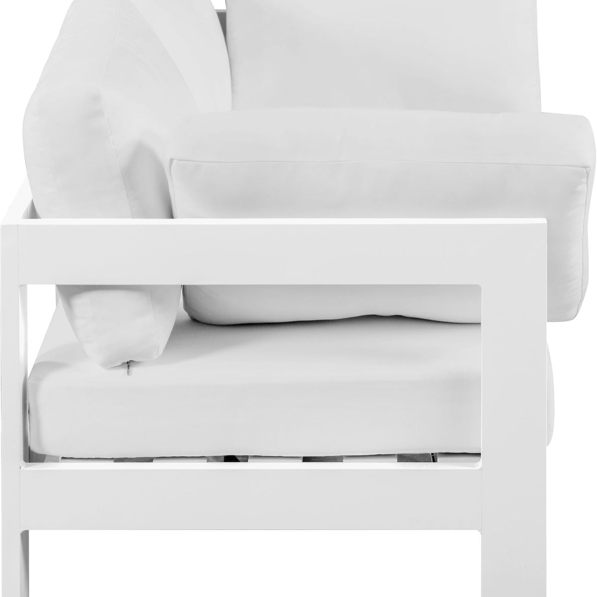 Nizuc - Outdoor Patio 2 Seat Modular Sofa With White Frame