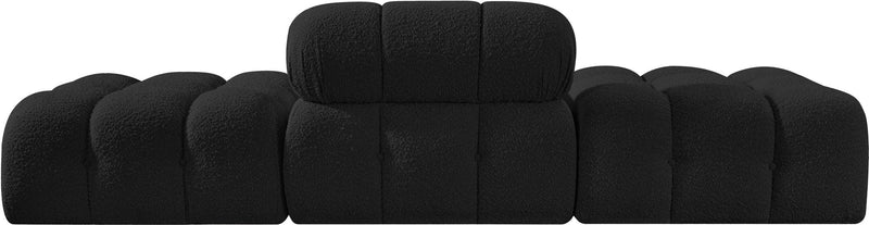 Ames - 3 Piece Boucle Upholstered Modular Sofa With 2 Backless Seats