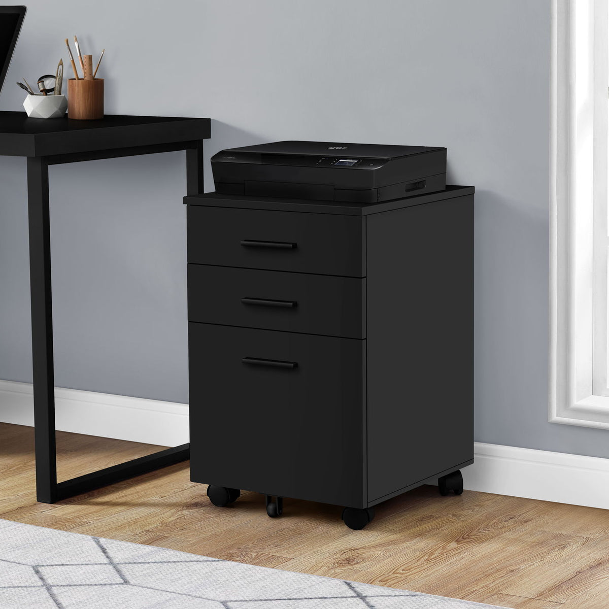 File Cabinet, Rolling Mobile, Storage Drawers, Printer Stand, Office, Work, Contemporary, Modern