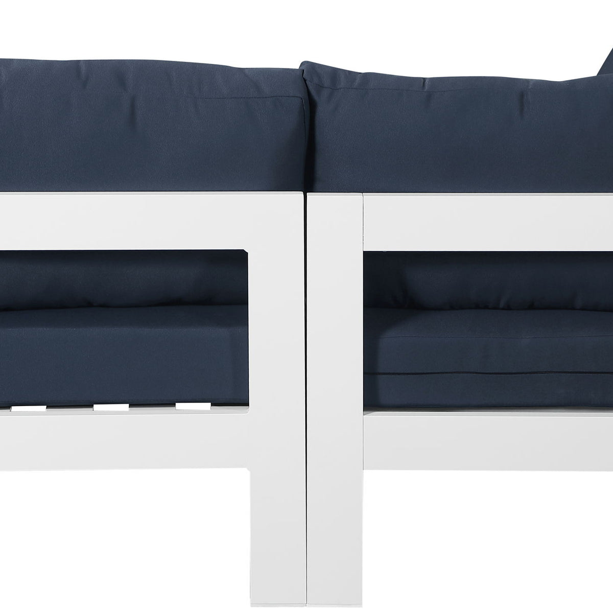Nizuc - Outdoor Patio 2 Seat Modular Sofa With White Frame