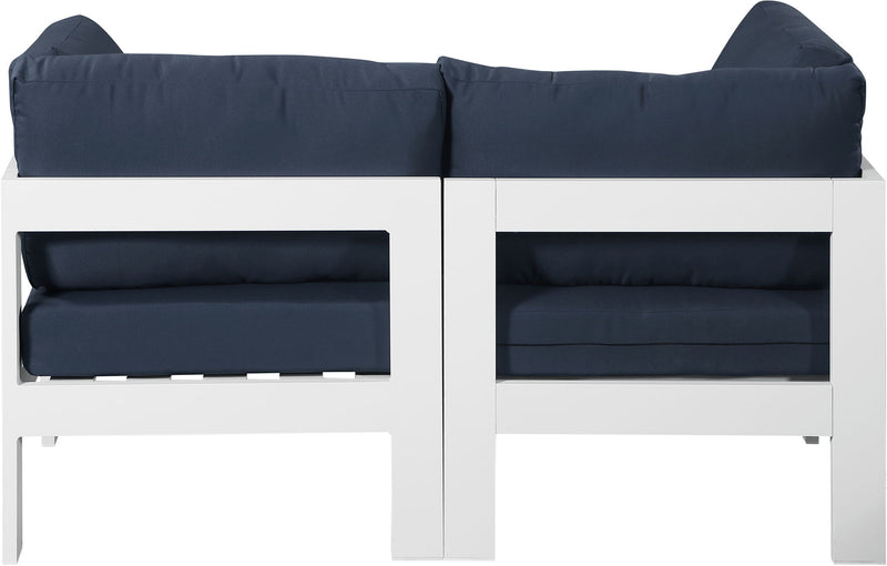 Nizuc - Outdoor Patio 2 Seat Modular Sofa With White Frame