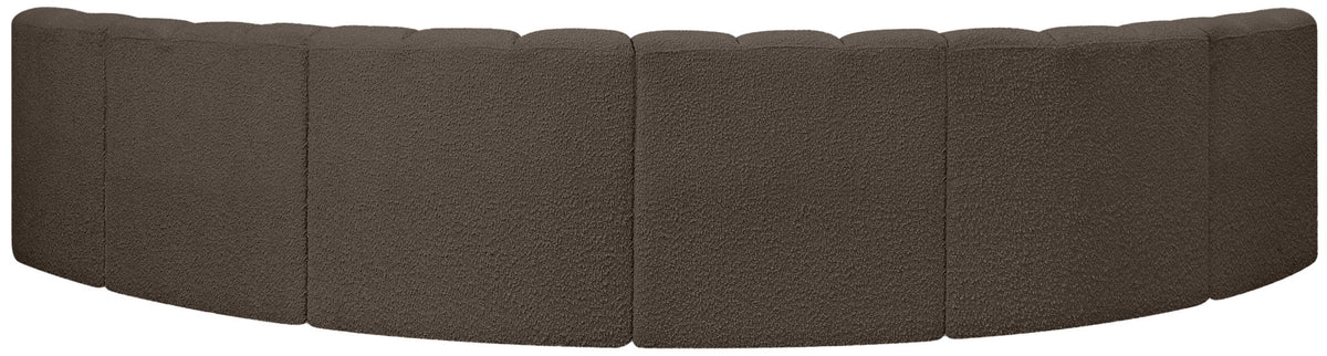 Arc - Boucle Fabric 6 Piece U-Shaped Modular Sofa