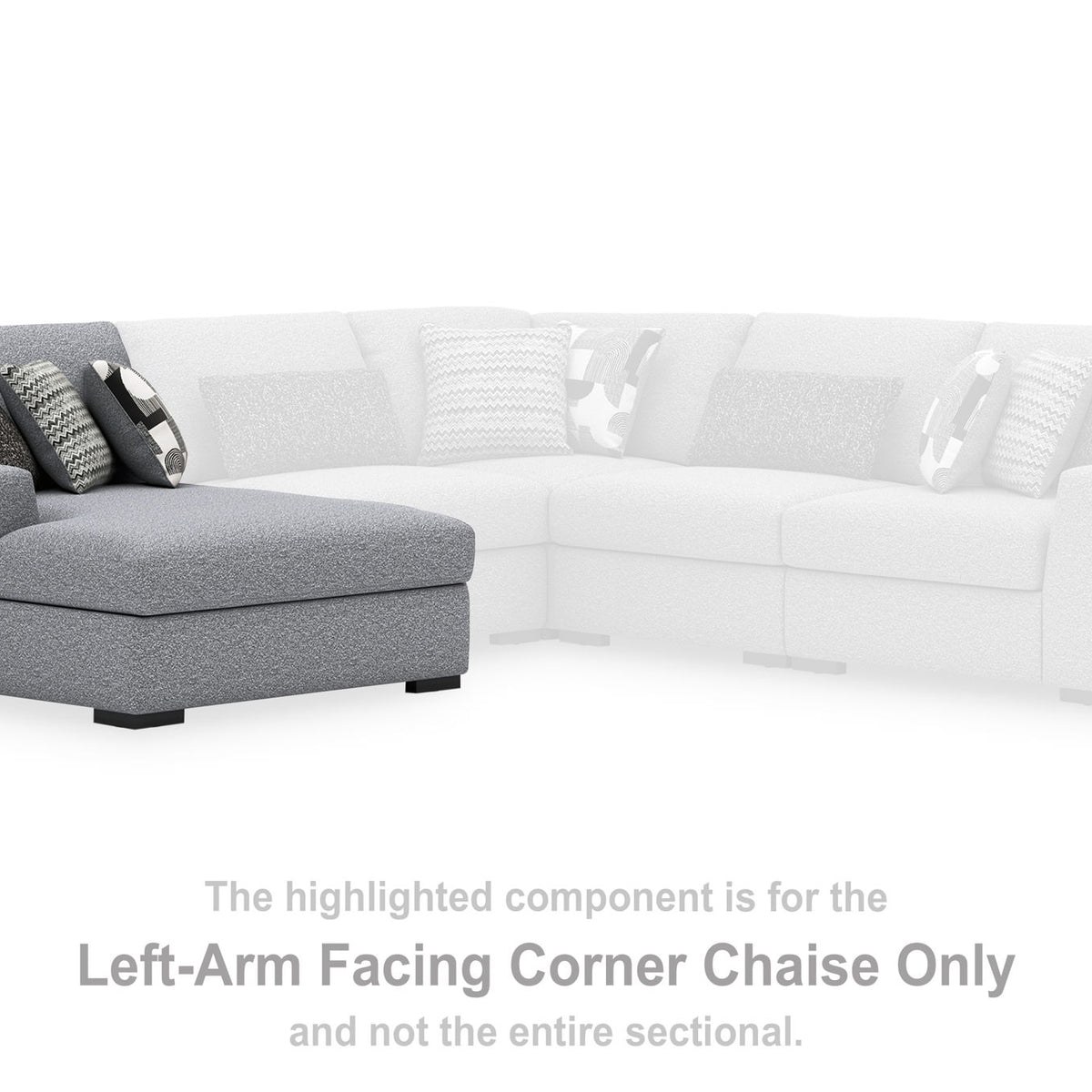 Bealton - LAF Corner Chaise - Salt And Pepper