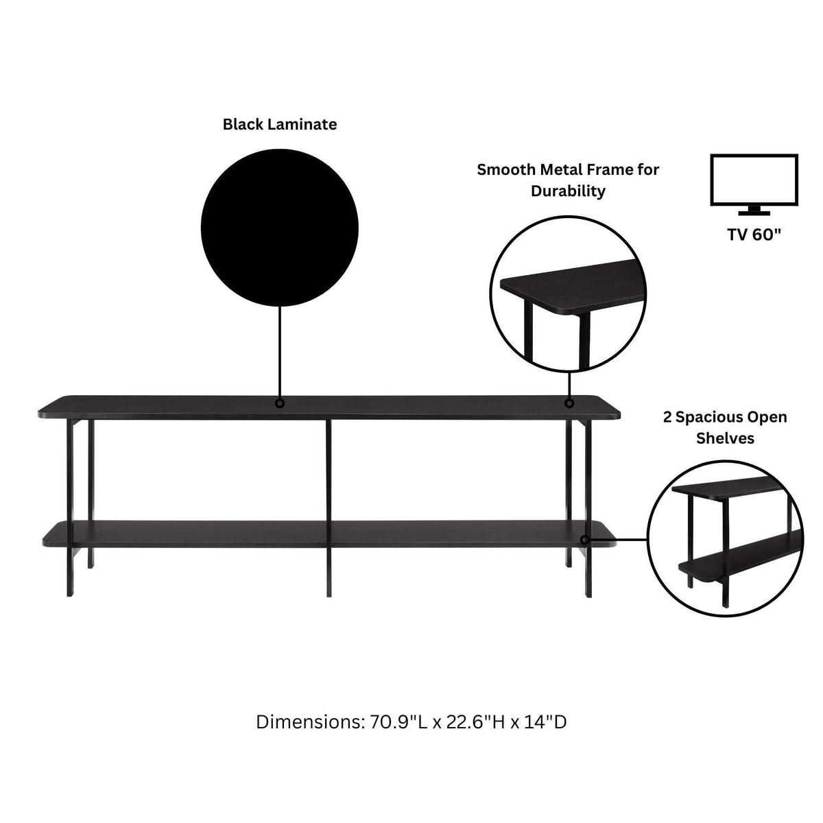Celine - Console Table - Black