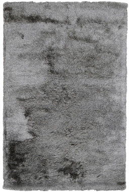 Carter shag rug, gray, cropped view showing dense looped shag pile, rectangular