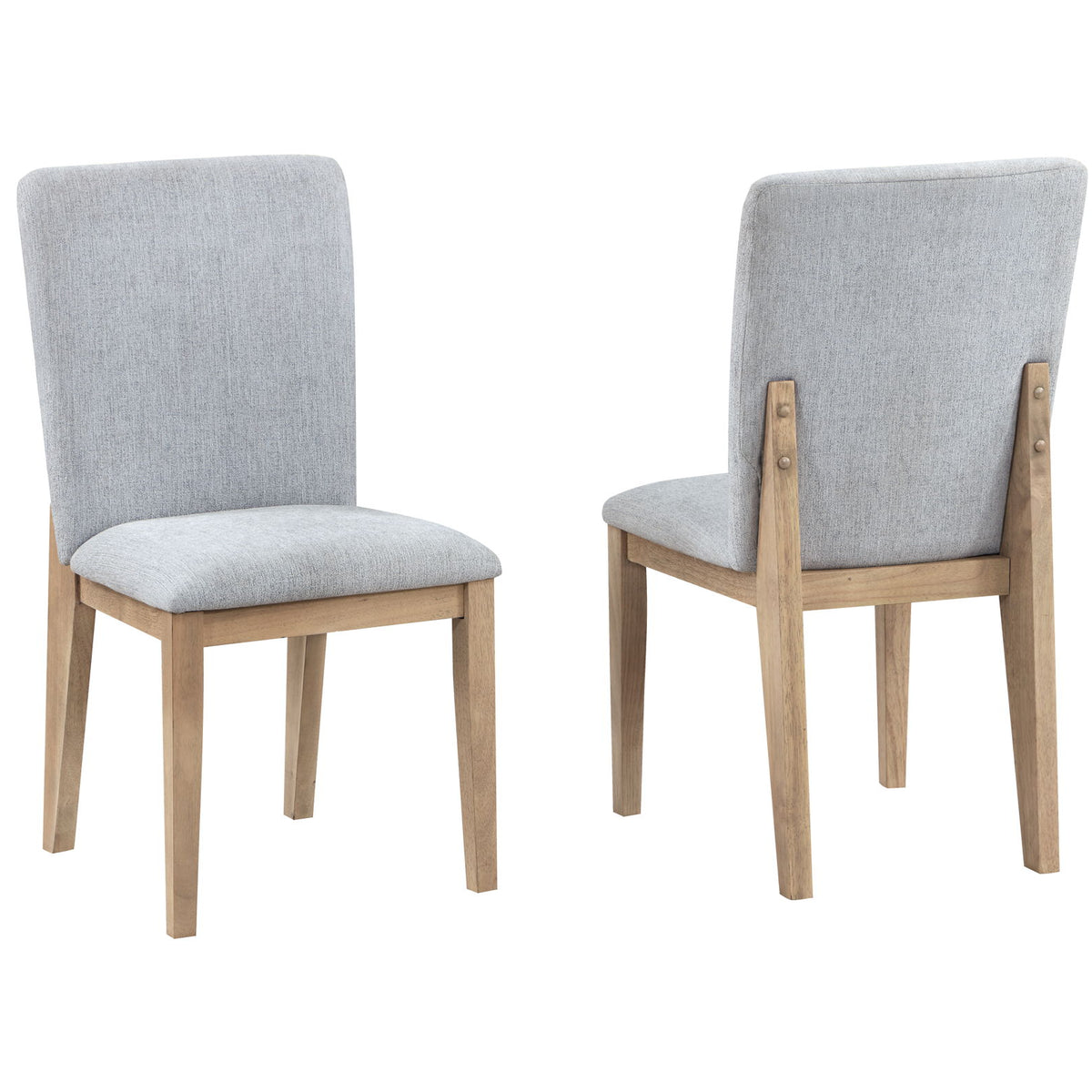 Caspian - Linen And Oak Finish Dining Chair (Set of 2) - Gray