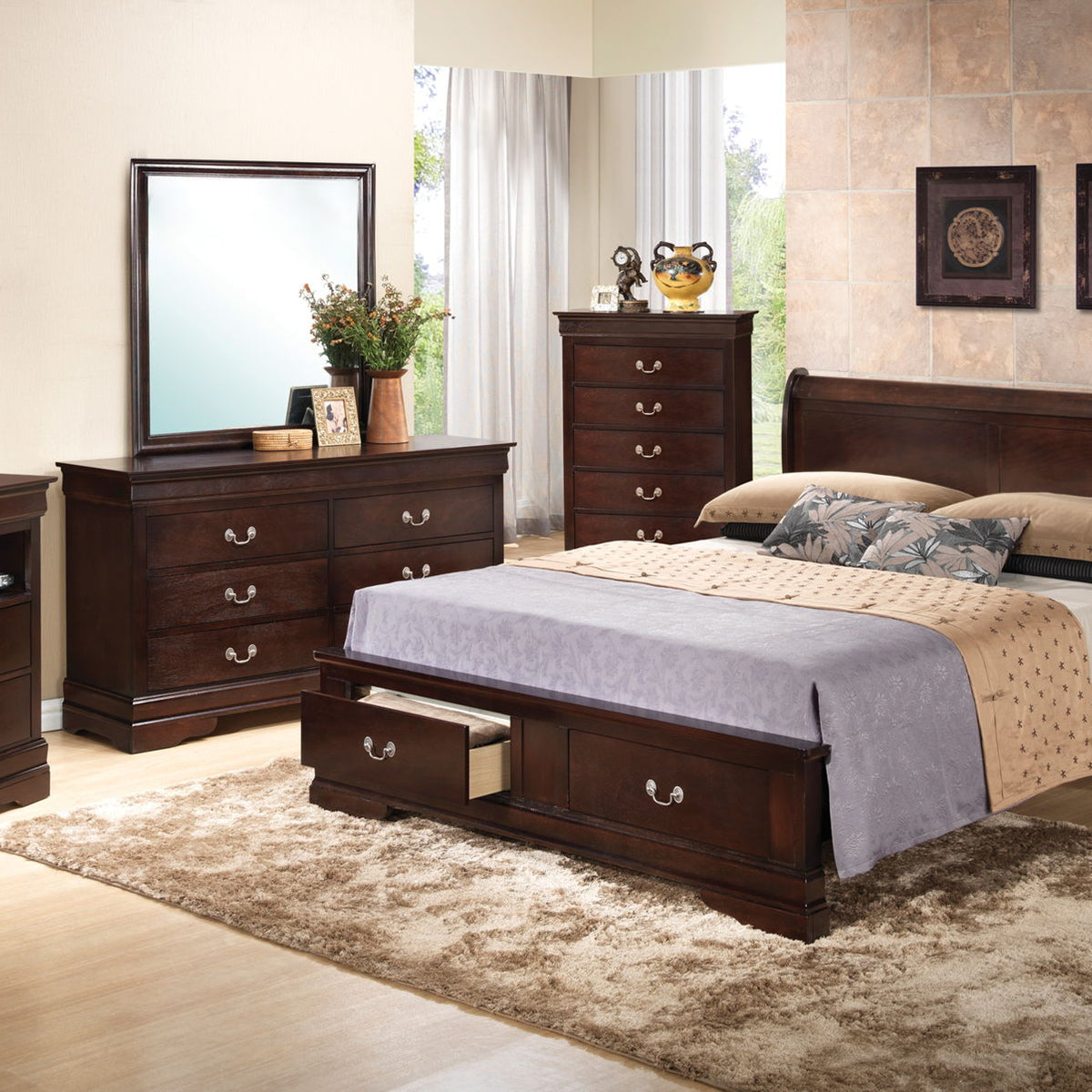 Louis Phillipe - Storage Bed