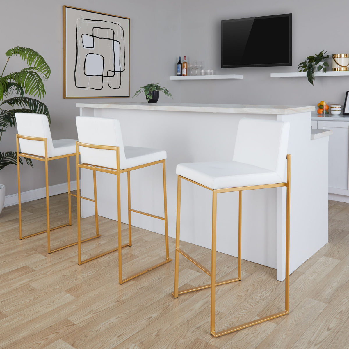 Fuji - Contemporary Design High Back Barstool