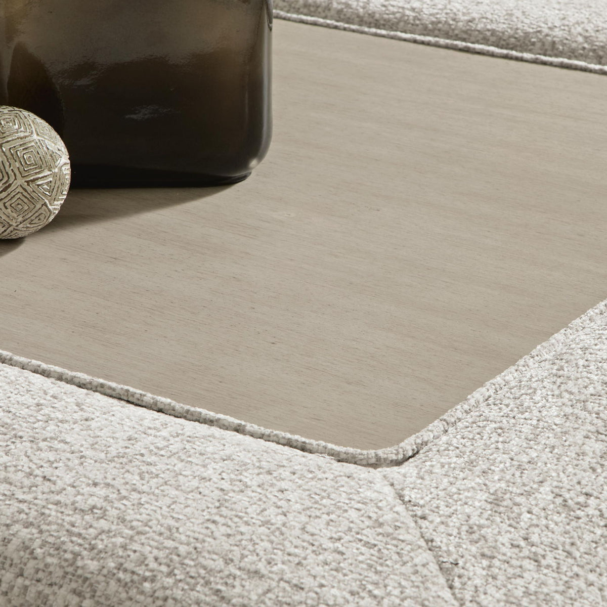 Ashbourne Estate - Oversized Accent Ottoman - Snowstone