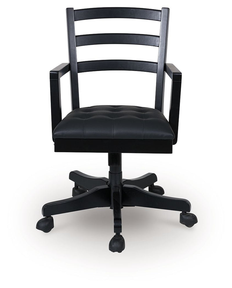 Wildenauer - Home Office Swivel Desk Chair - Brown / Black