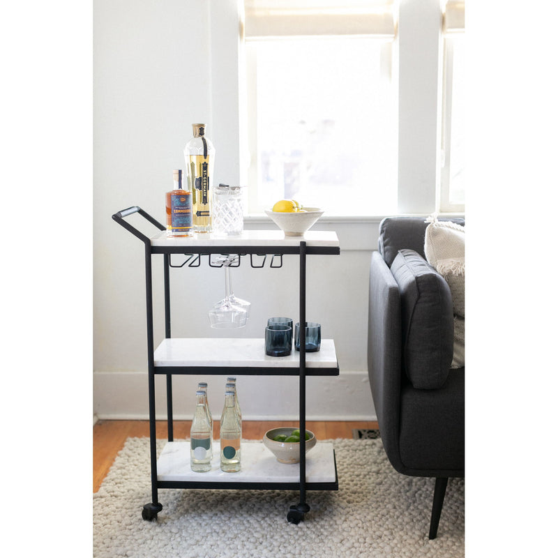After Hours - Bar Cart - White