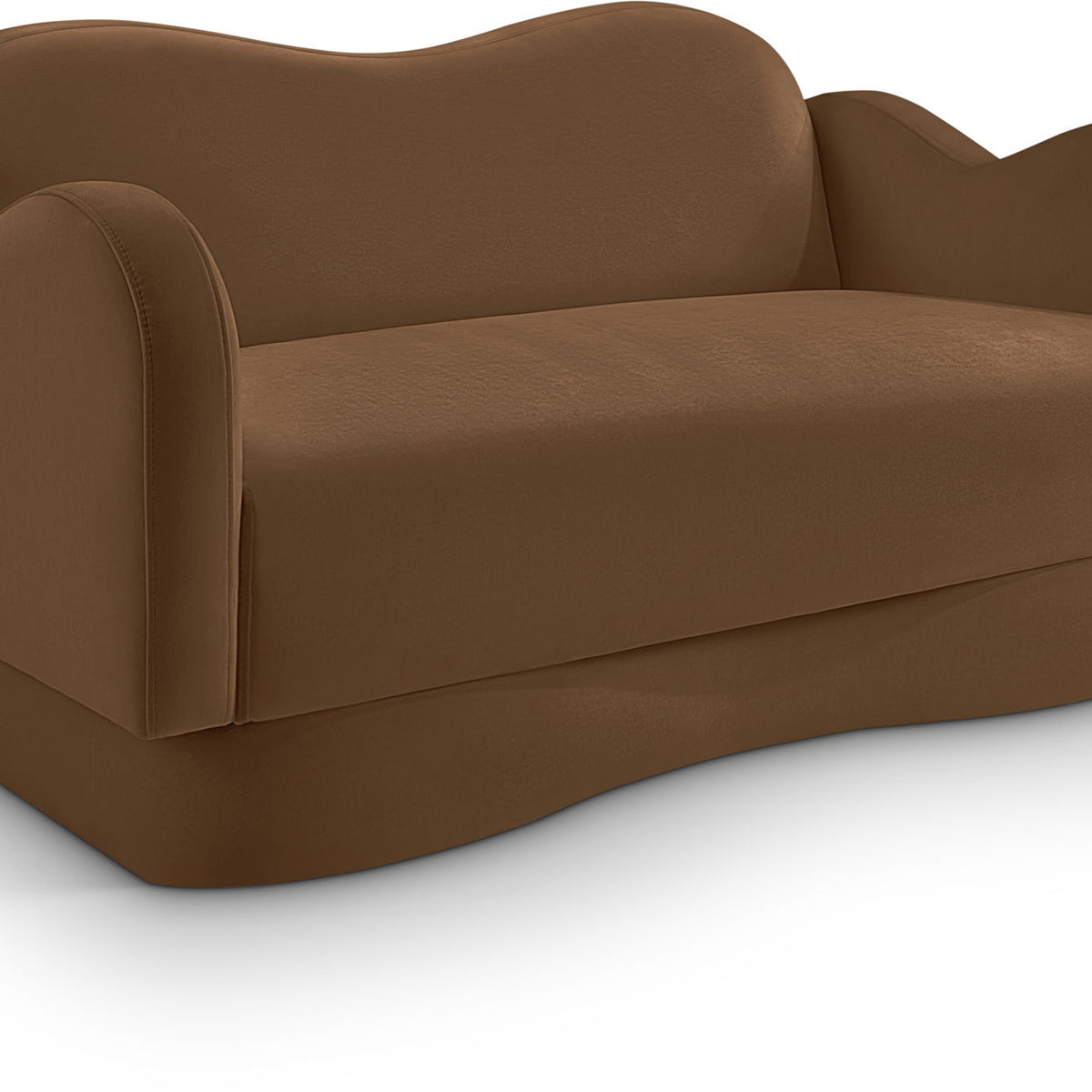 Bloom - Velvet Loveseat - Saddle