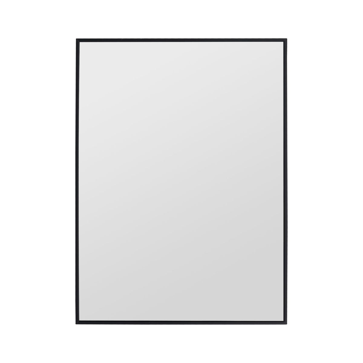 Wall mirror cabinet door with square mirror panel and dark frame