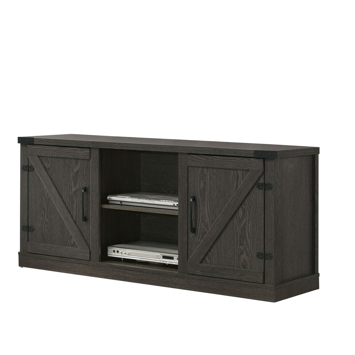 Salma - 58" Wide TV Stand With 2 Open Shelves And 2 Cabinets