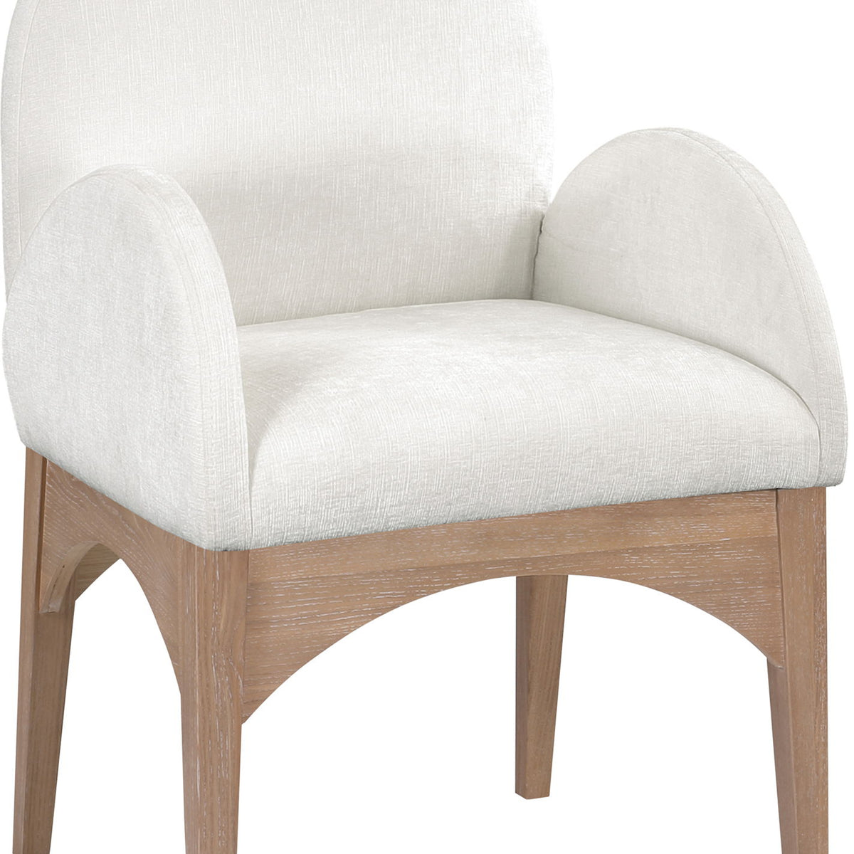 Waldorf - Chenille Dining Arm Chair With Natural Legs
