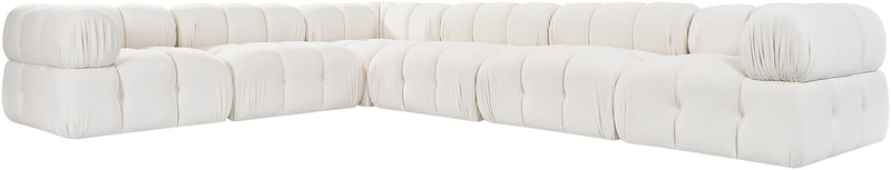 Orin - L-Shaped Velvet 6 Piece Modular Sectional