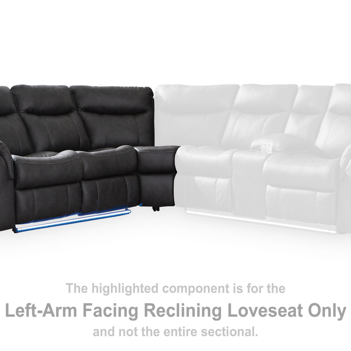 Sultan Meadow - LAF Reclining Loveseat - Eclipse
