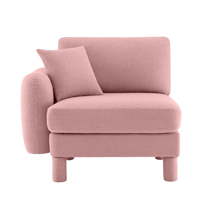 Lucas Left-Facing Sofa with Pillow - Pink