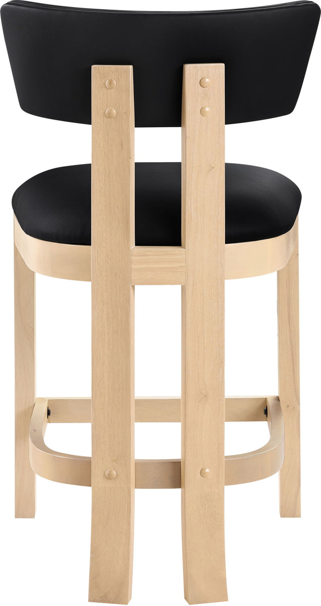 Lavrin - Vegan Leather Counter Stool (Set of 2) - Natural Base