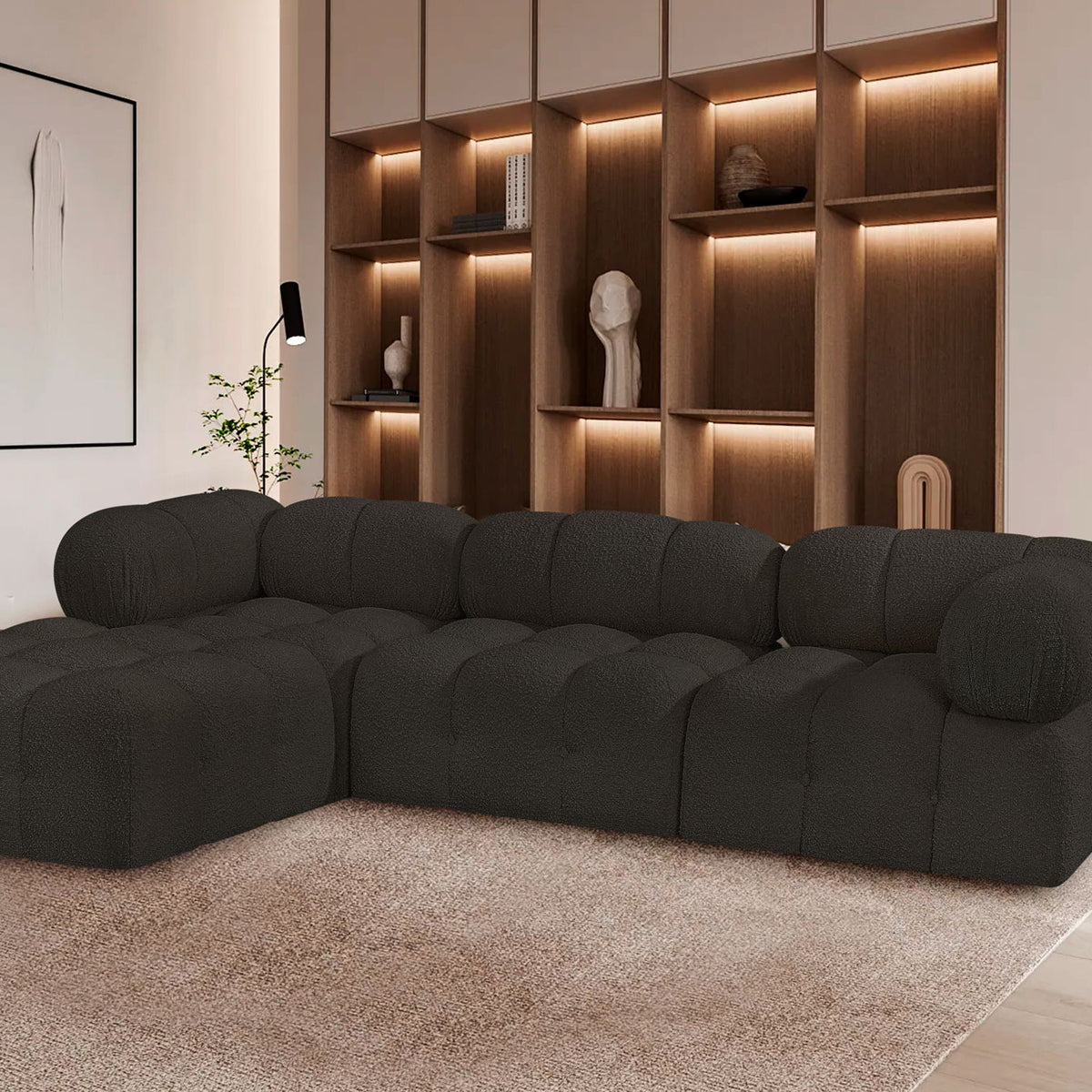 Ames - 4 Piece Fabric Modular Sectional