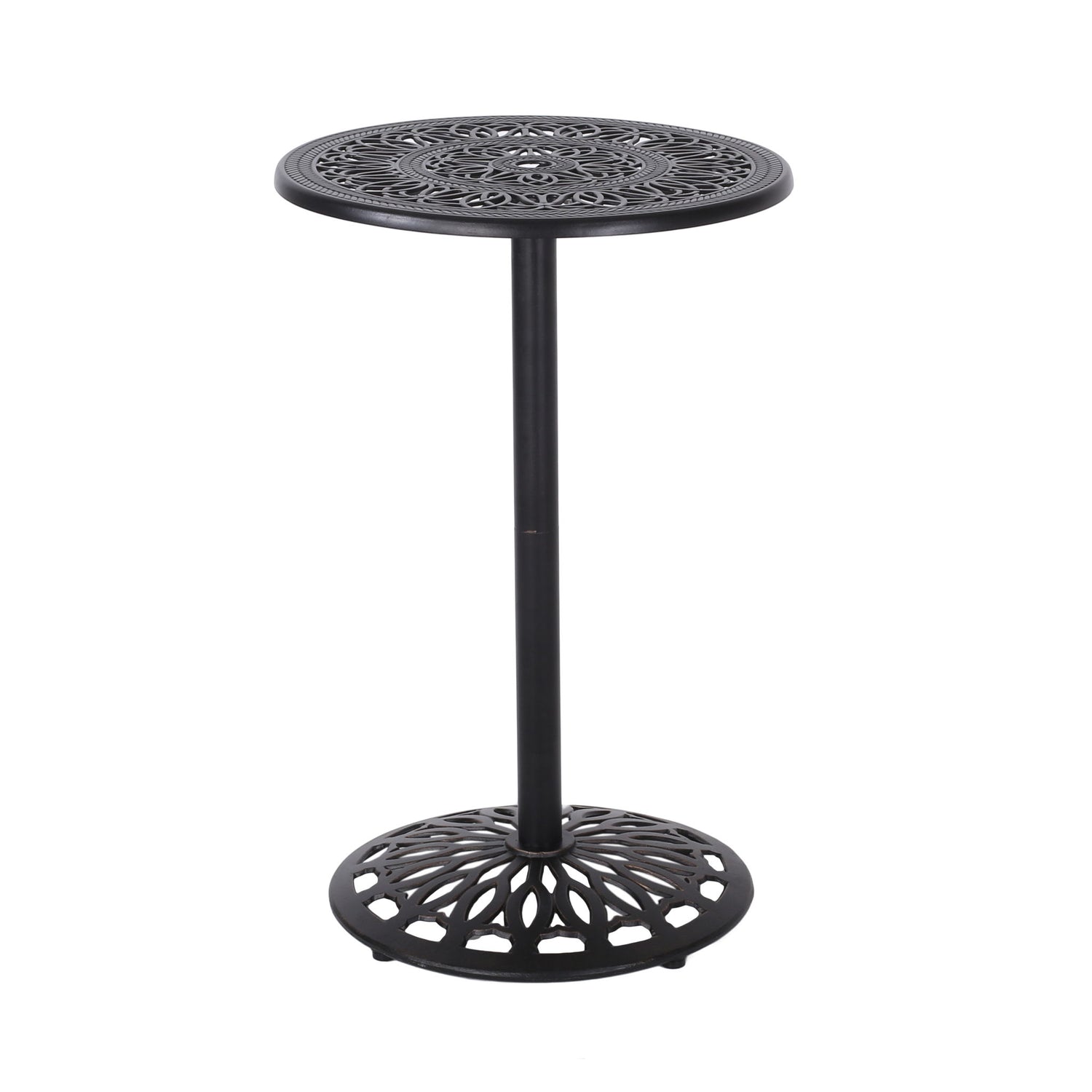 Phoebe - Outdoor Cast Bar Table - Black