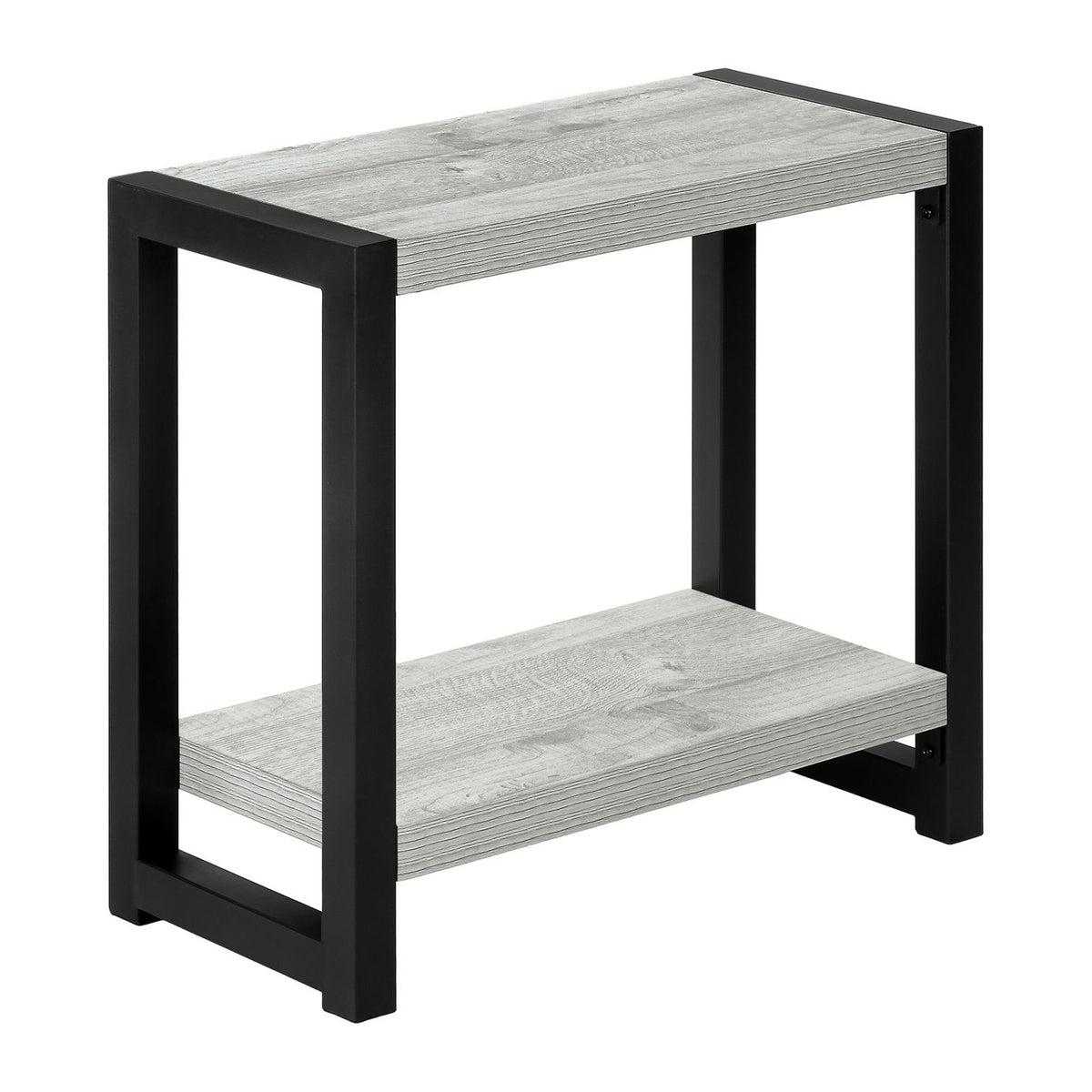 Accent Side Table, Narrow, Small, 2 Tier, Contemporary And Modern