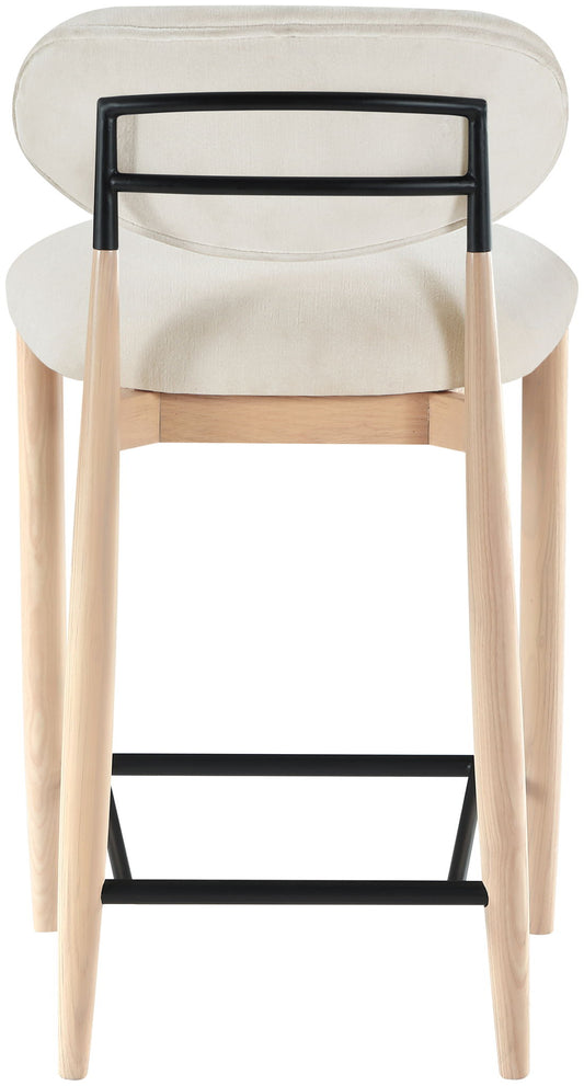 Riccio - Upholstered Stool - Cream