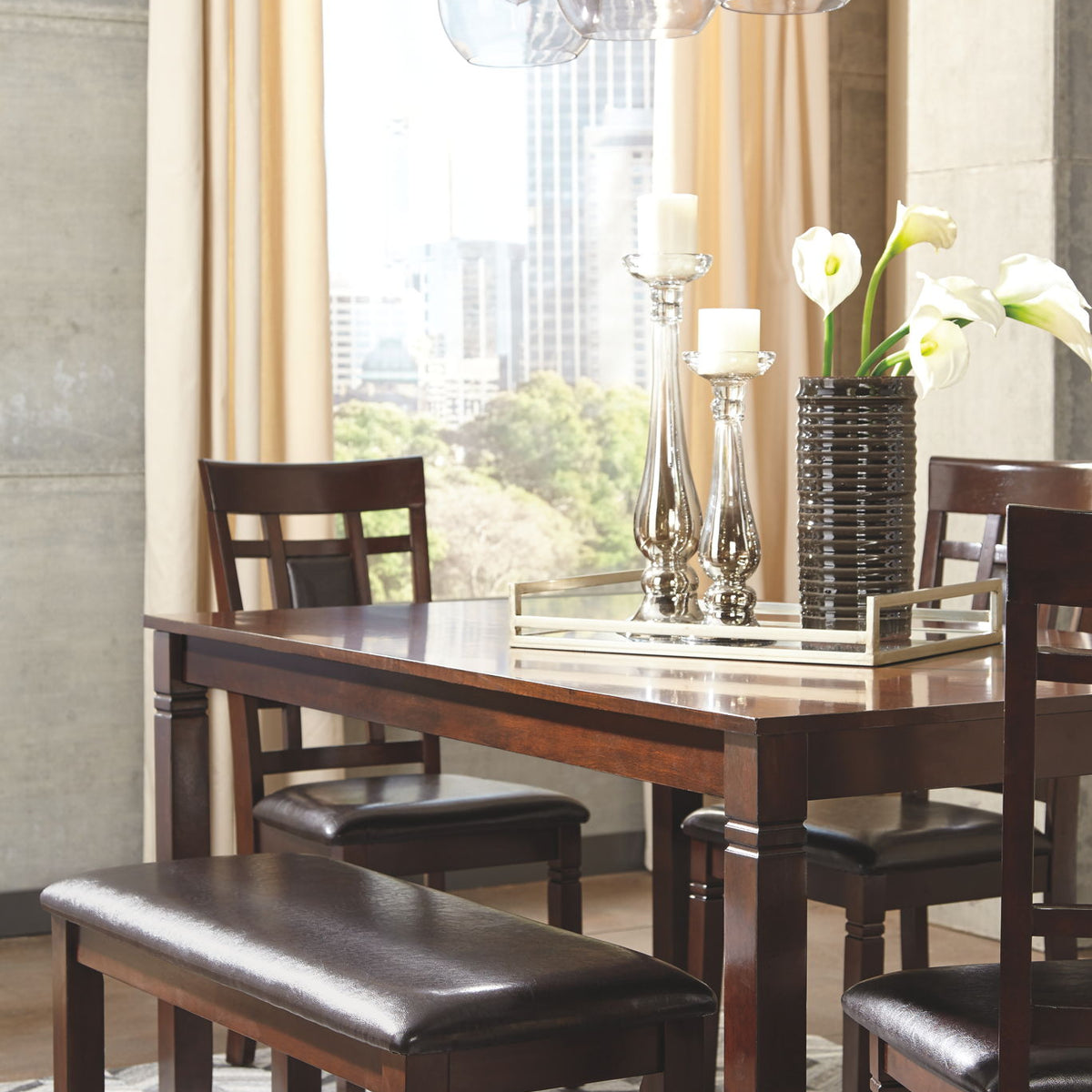 Bennox - Dining Room Table Set (Set of 6) - Brown