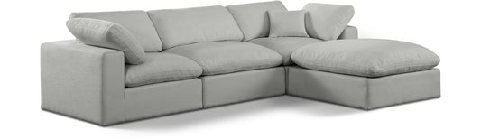 Comfy - 4 Piece Linen Fabric Modular Sectional With Chaise