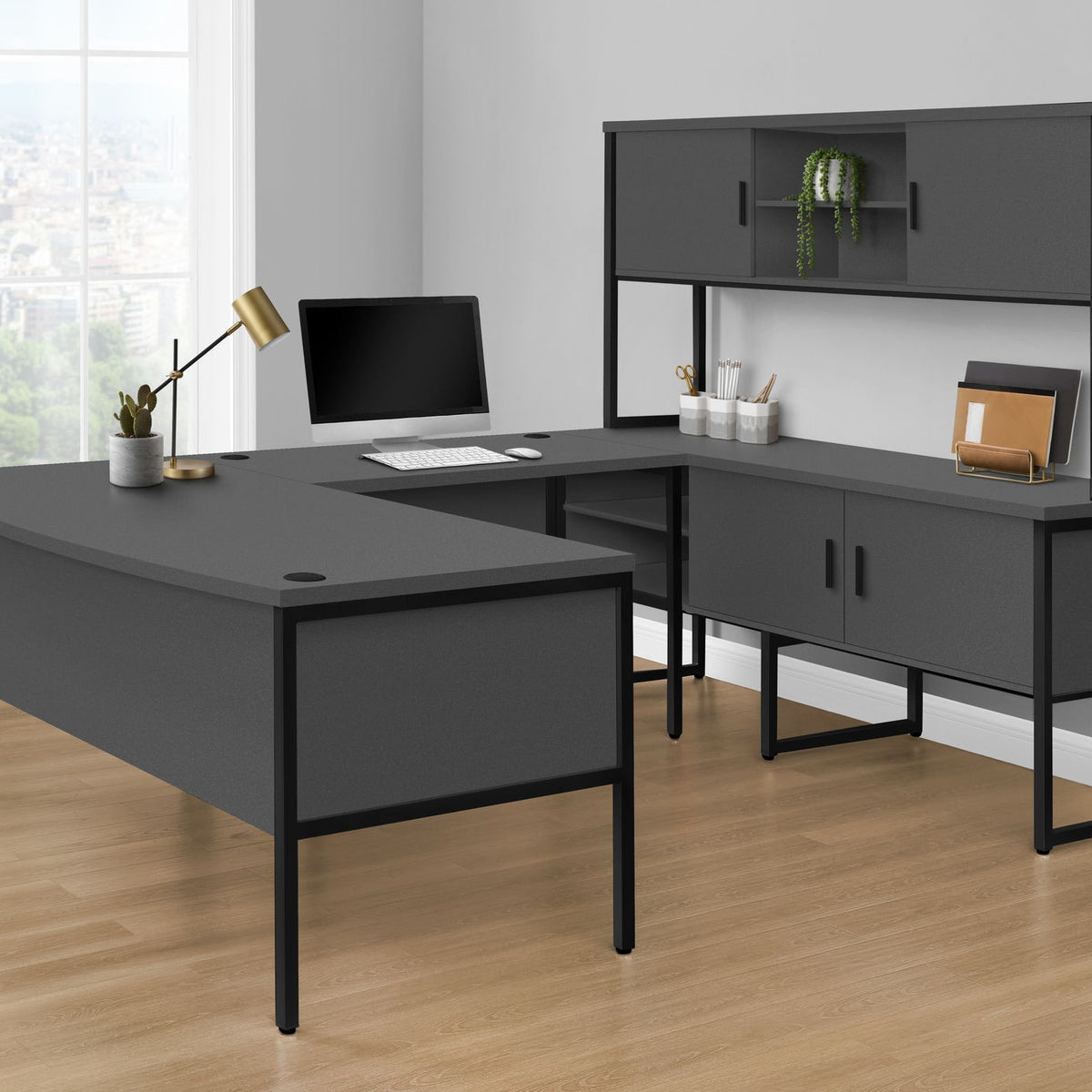 Computer Desk, Home Office, Commercial Grade, Contemporary & Modern