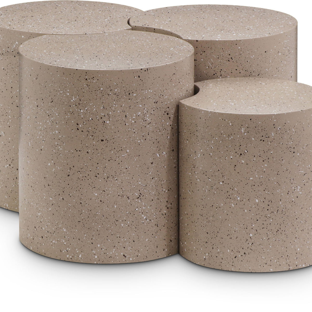 Dimple - 20" 4 Piece Modular Coffee Table - Terazzo Finish