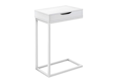 Accent Table, C - Shaped Contemporary Elegant Desig