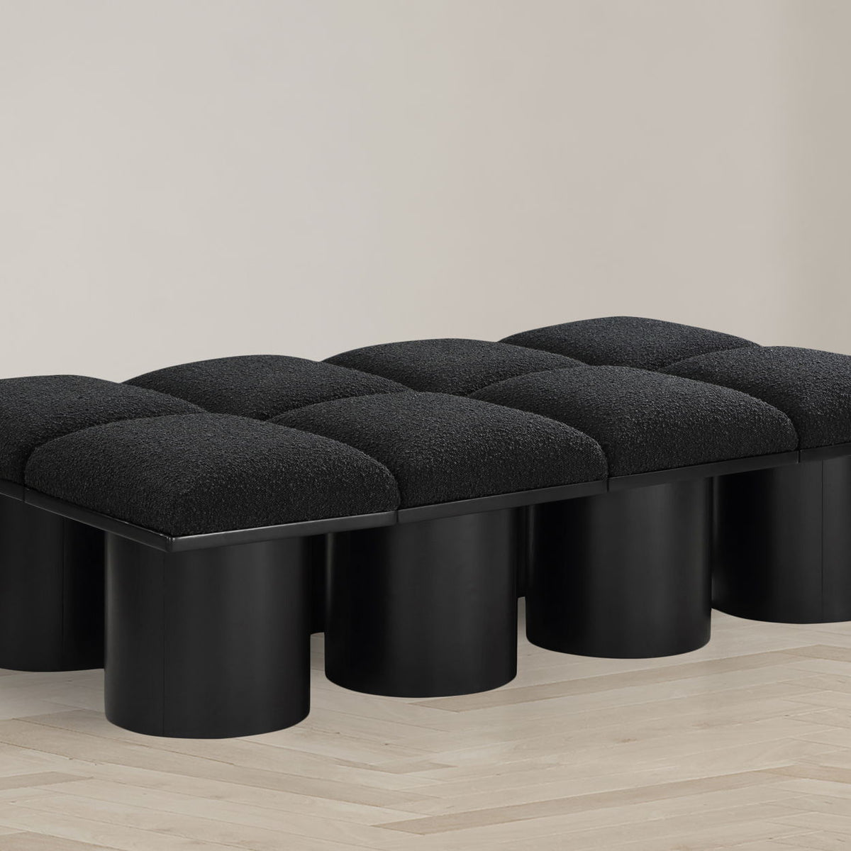 Pavilion - 8 Piece Modular Bench With Black Base