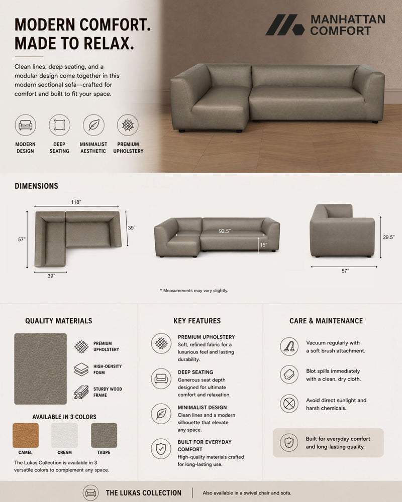 Manhattan Lukas - Sectional Sofa