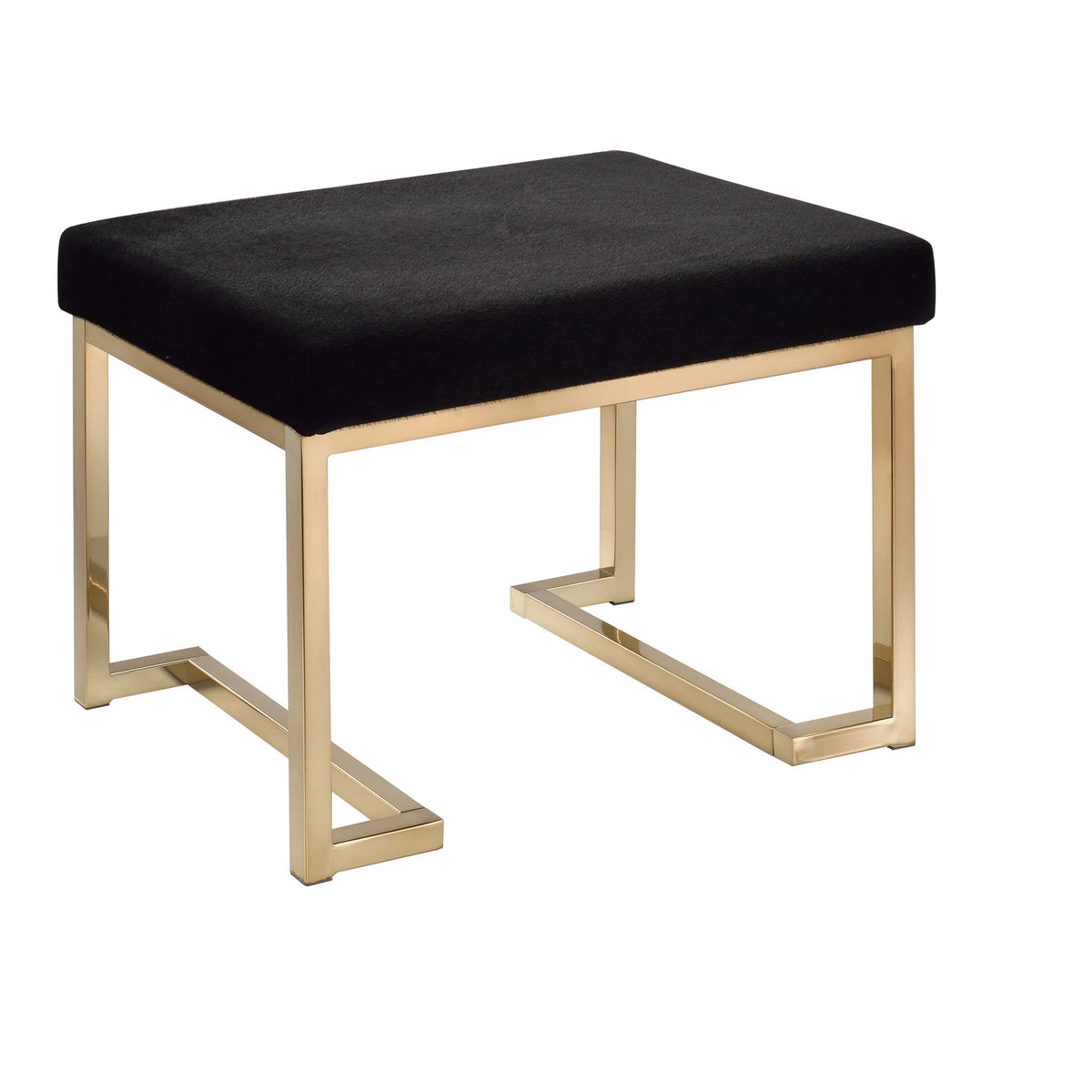Boice - Ottoman - Black / Champagne
