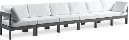 Nizuc - Outdoor Patio 6 Seat Modular Sofa With Gray Frame